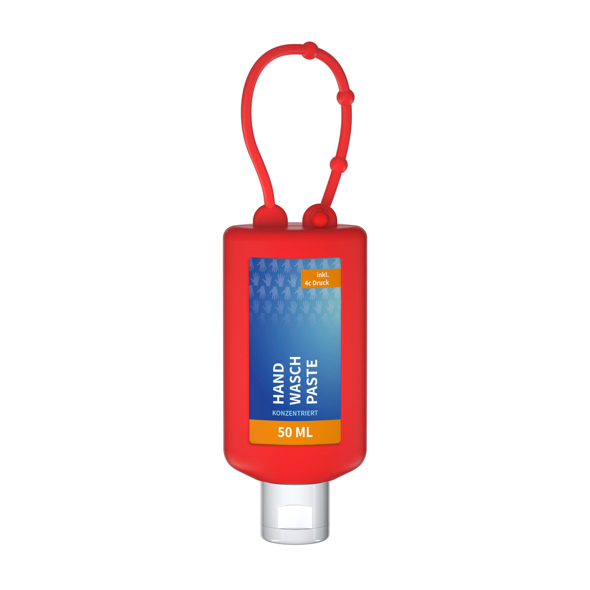 Handwaschpaste 50 ml Flasche mit Silikonhülle zum Anhängen