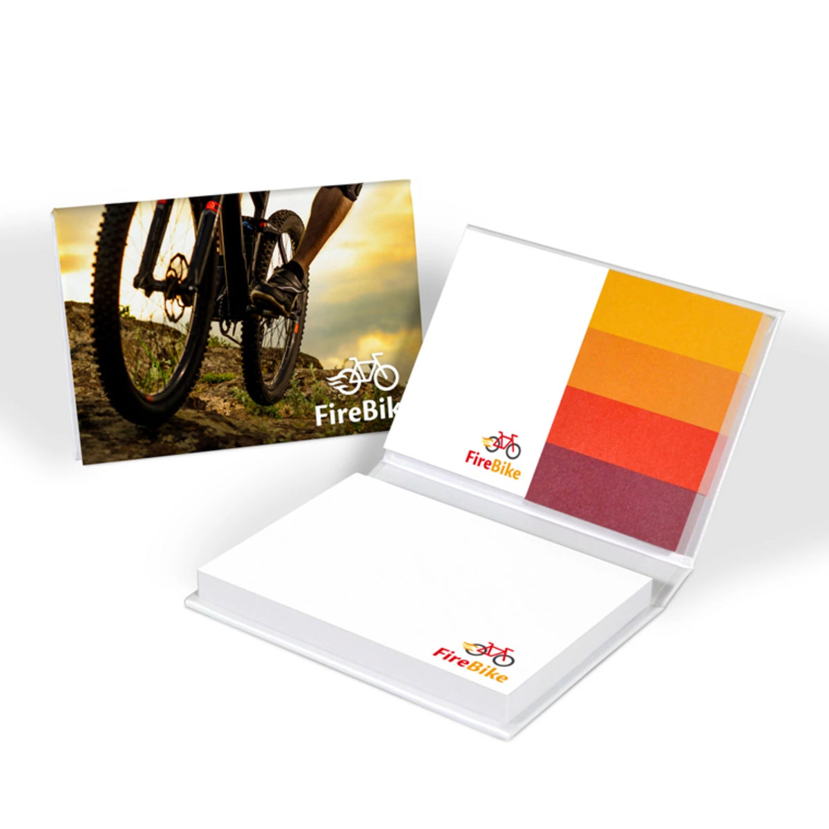 Hardcover Set 105 x 75 x 18 mm mit Papiermarkern bedrucken – Ansicht