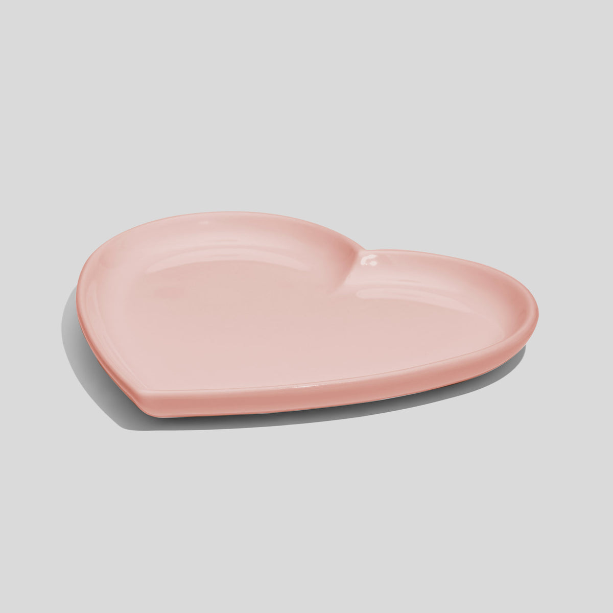 Herzförmiger Keramikteller 14 cm – Rosa