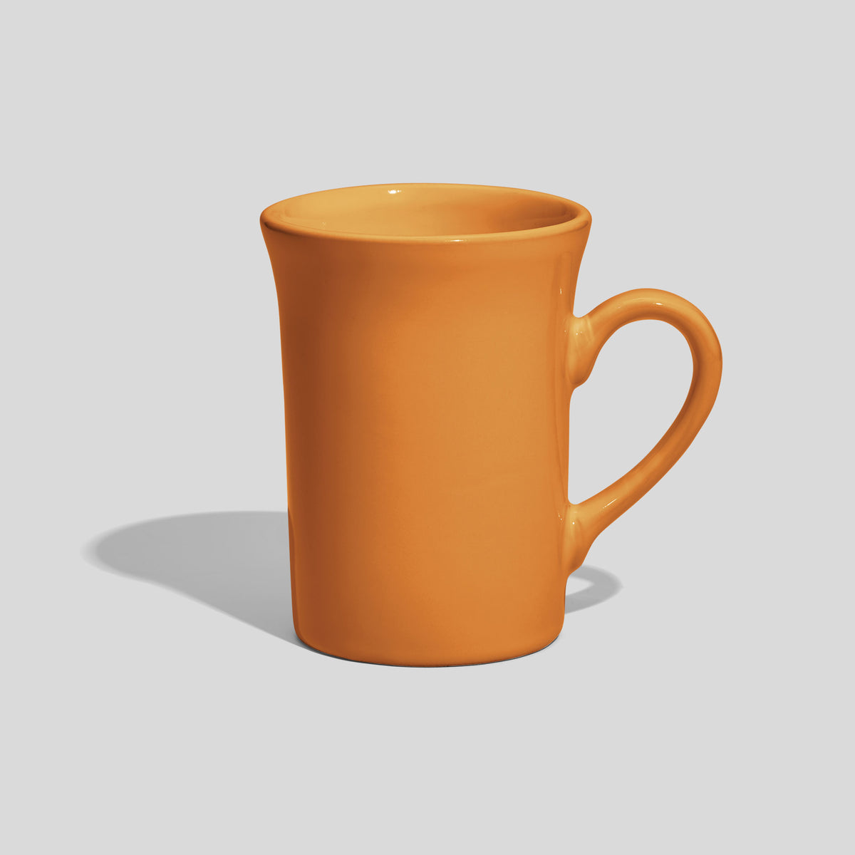 Hohe Keramiktasse 220 ml mit ausgestelltem Rand – Senfgelb