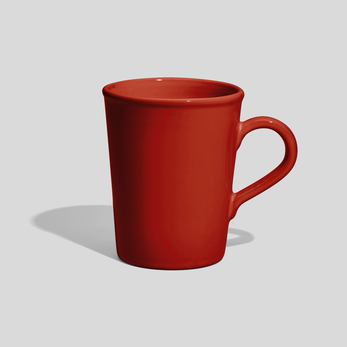 Hohe konische Keramiktasse 350 ml mit kleinem Henkelbogen
