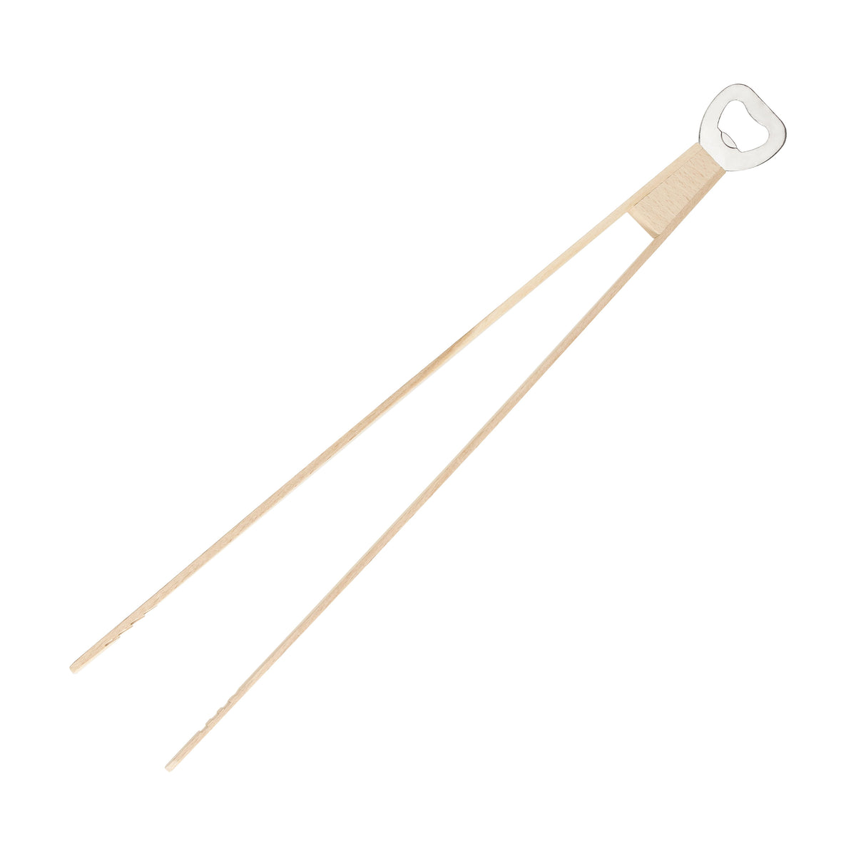 Holz-Grillzange „Opener“ mit Kapselheber, 43 cm
