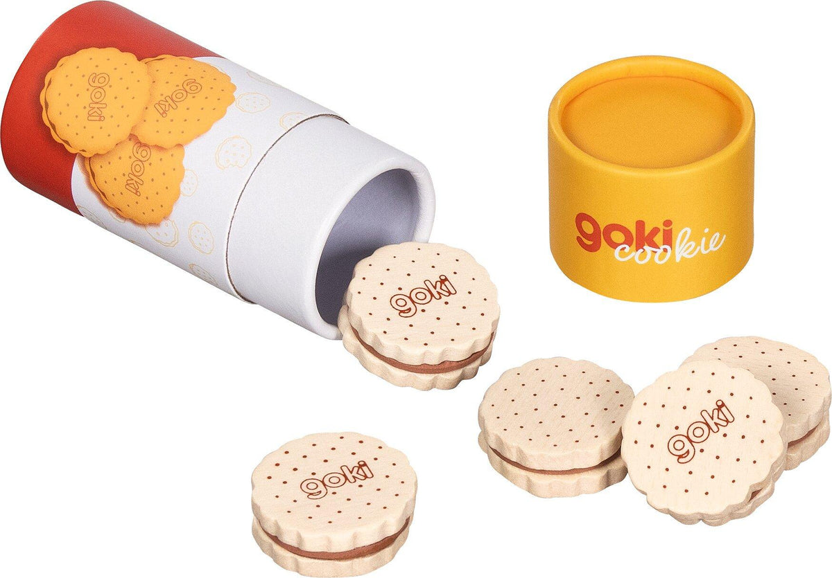 Holzkekse in Pappverpackung für Rollenspiele – Ansicht