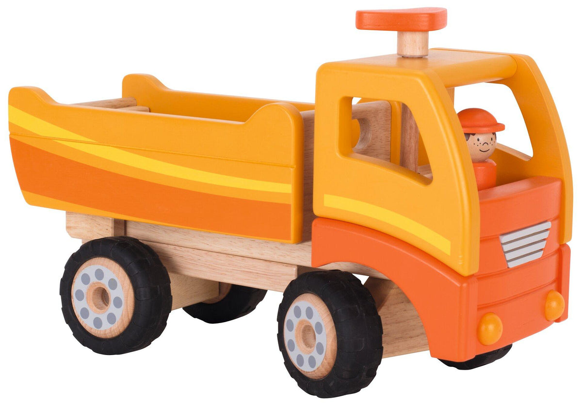Holzkipper 38 cm mit Fahrer von goki – Vierte Ansicht