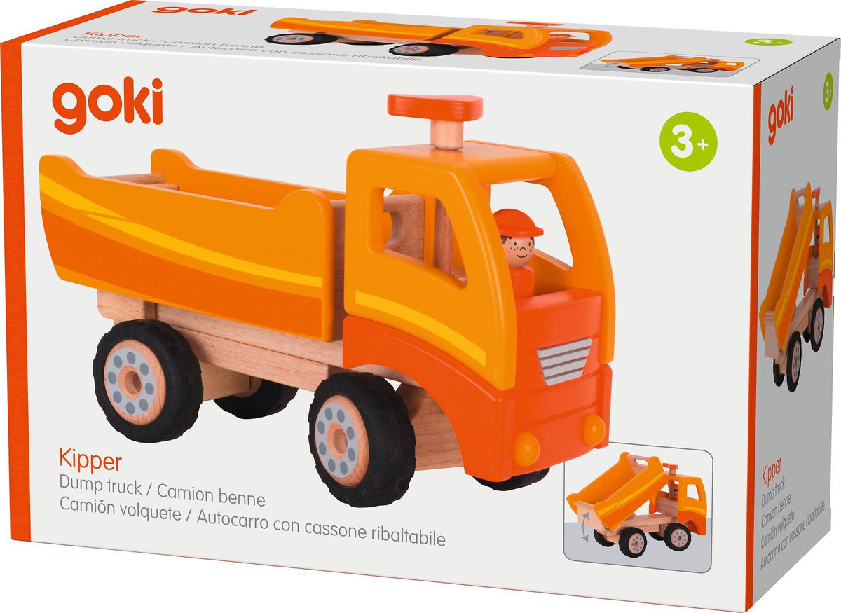 Holzkipper 38 cm mit Fahrer von goki – Fünfte Ansicht