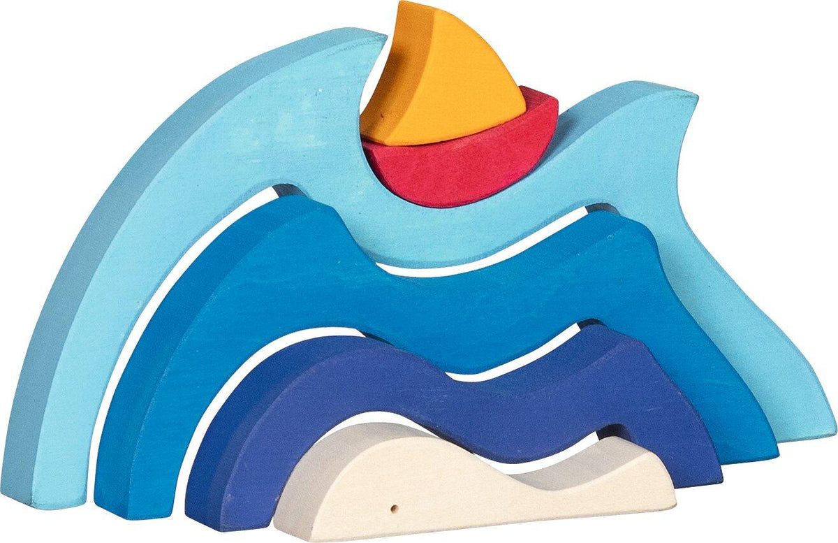 Holzpuzzle Mein Schifflein auf dem Meer mit Segelboot – Ansicht