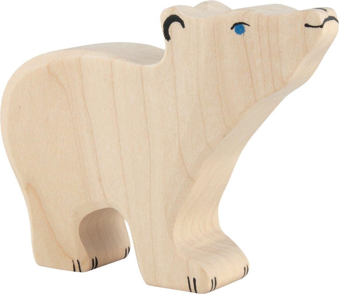 HOLZTIGER Eisbär klein, Kopf nach oben