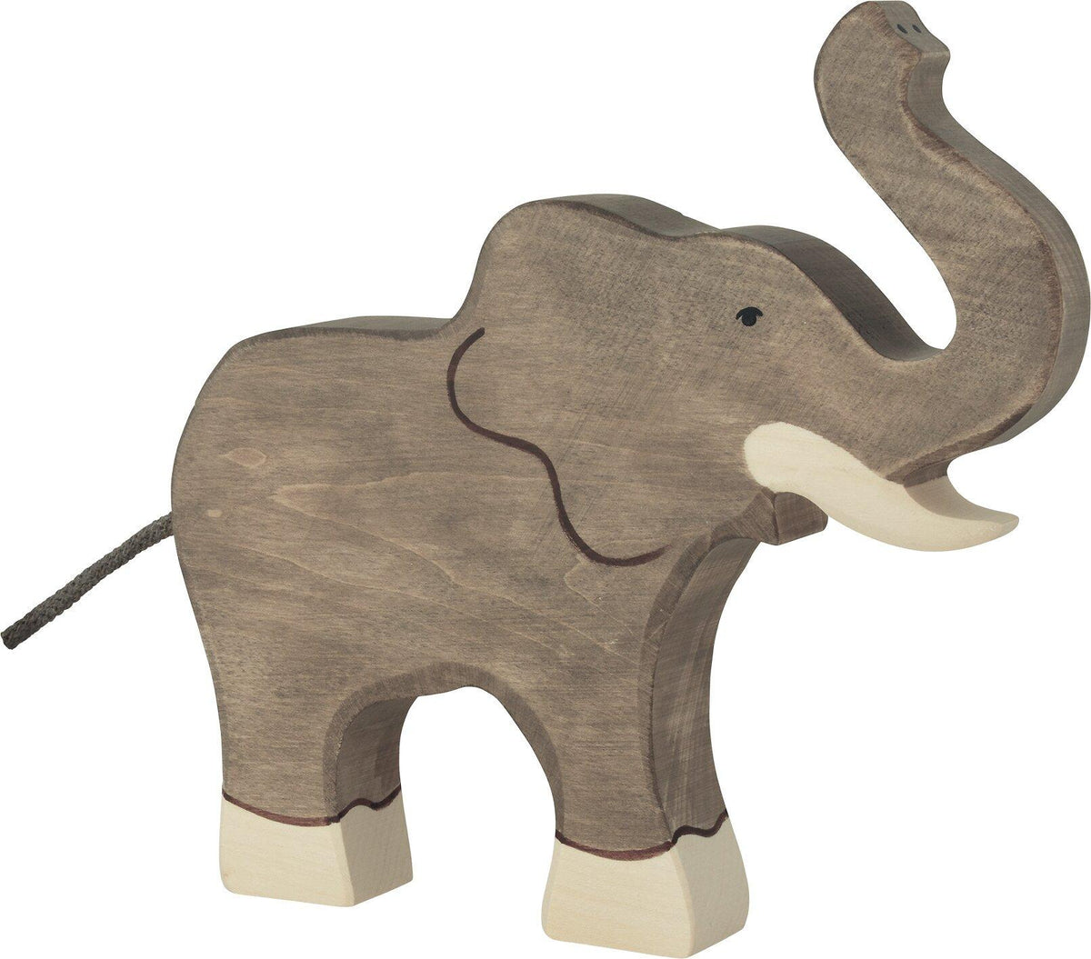 HOLZTIGER Elefant mit erhobenem Rüssel