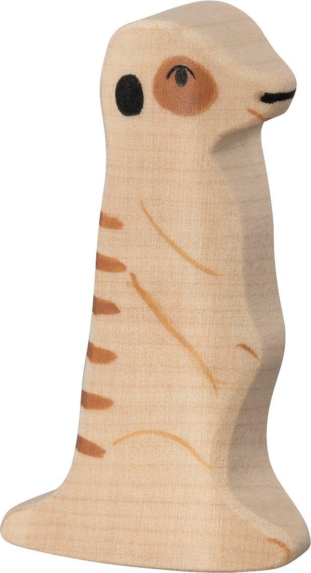 HOLZTIGER Erdmännchen aus Holz, stehend