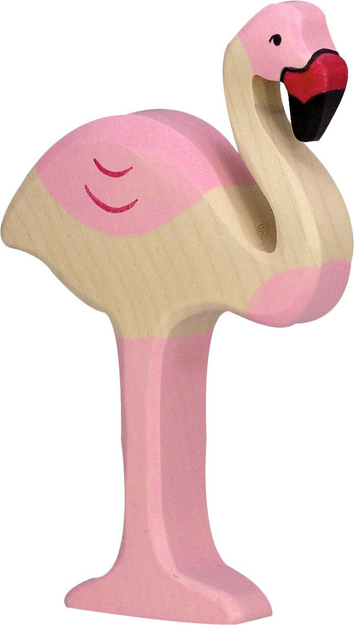 HOLZTIGER Holzfigur Flamingo in Rosa – Ansicht
