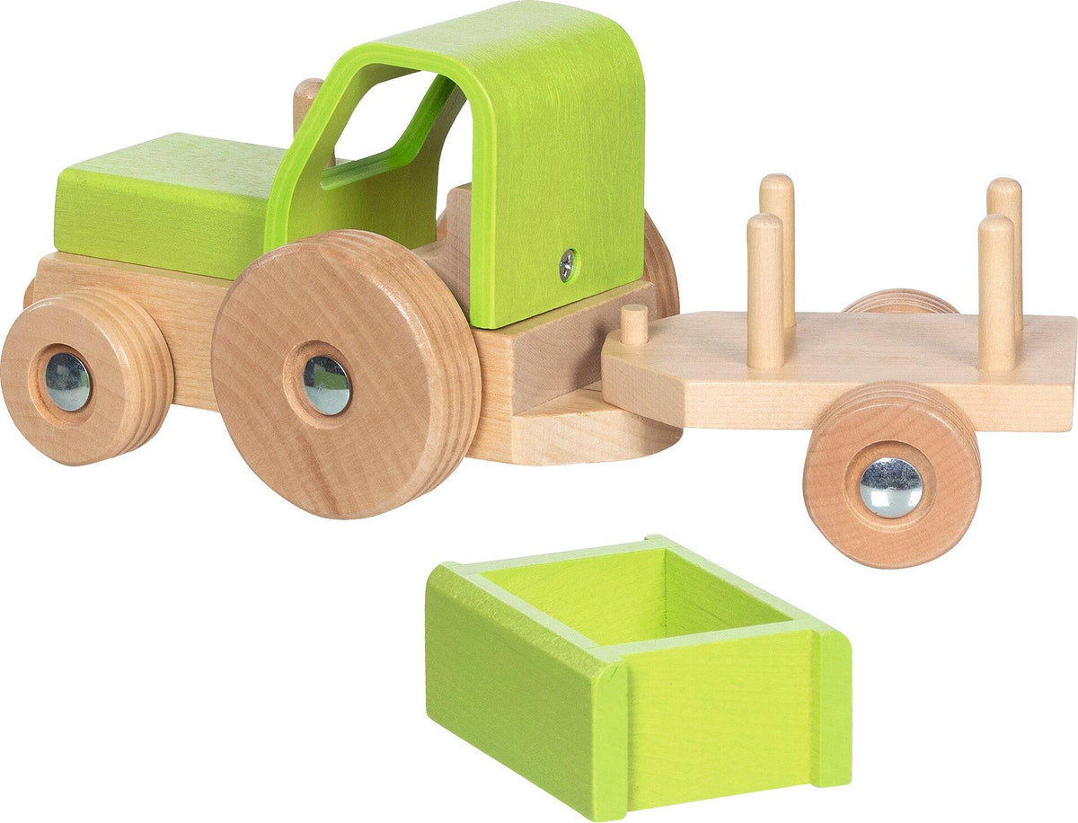 Holztraktor mit Anhänger für Kinder ab 2 Jahren – weitere Ansicht
