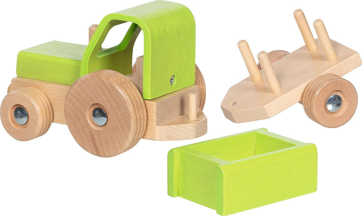 Holztraktor mit Anhänger für Kinder ab 2 Jahren – weitere Ansicht