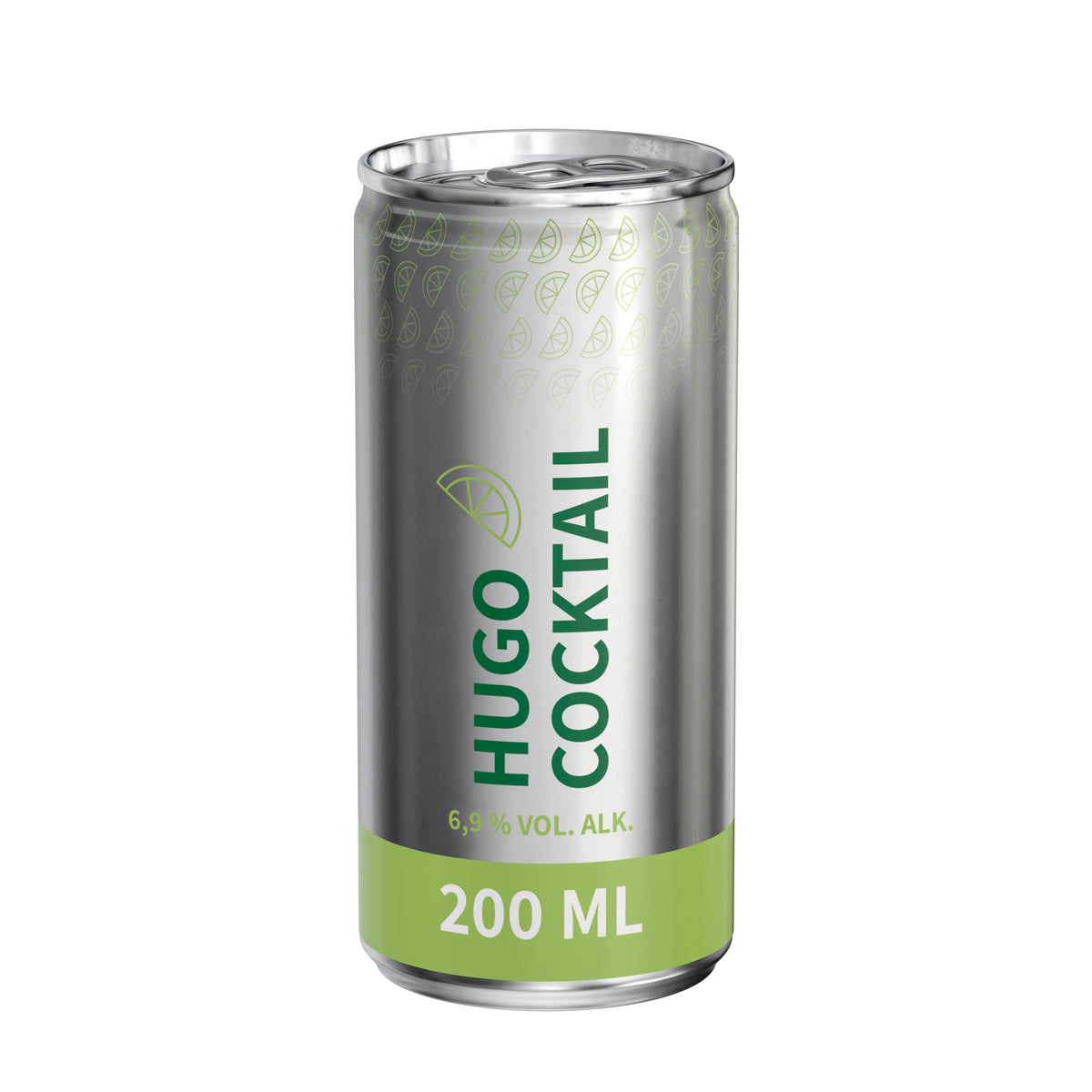 Hugo 200 ml Dose mit Fullbody Etikett – transparent glänzend