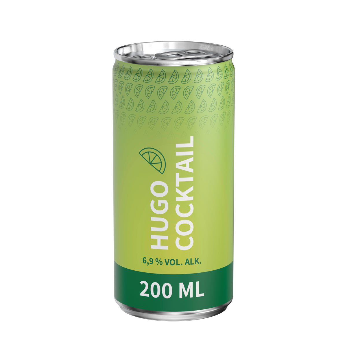 Hugo 200 ml Dose mit Fullbody Etikett – weiß matt