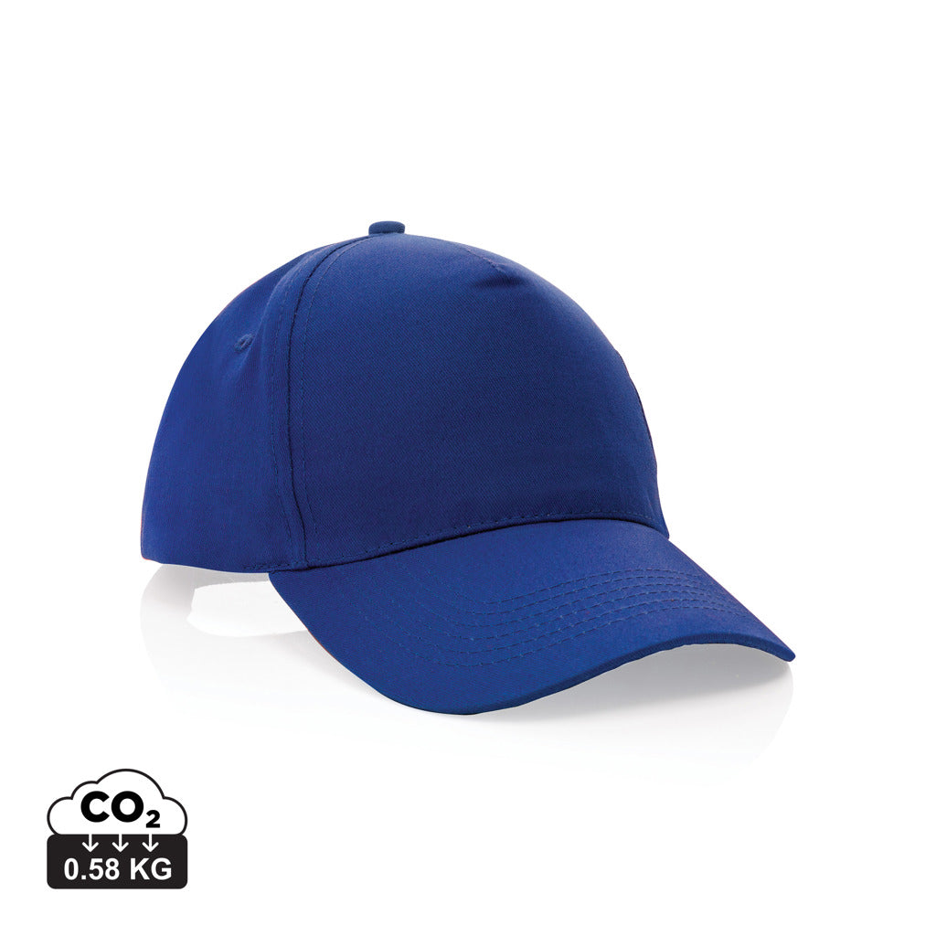 Impact 5 Panel Kappe aus 190gr rCotton mit AWARE™ Tracer – blau