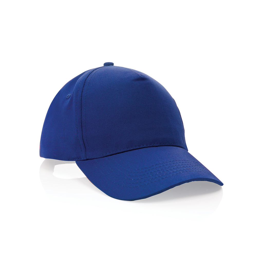 Impact 5 Panel Kappe aus 190gr rCotton mit AWARE™ Tracer – blau