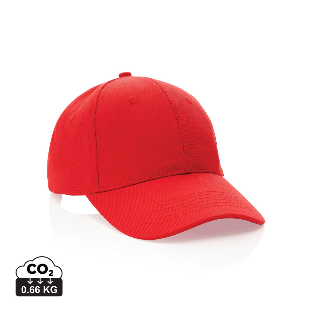 Impact 6 Panel Kappe aus 280gr rCotton mit AWARE™ Tracer – rot