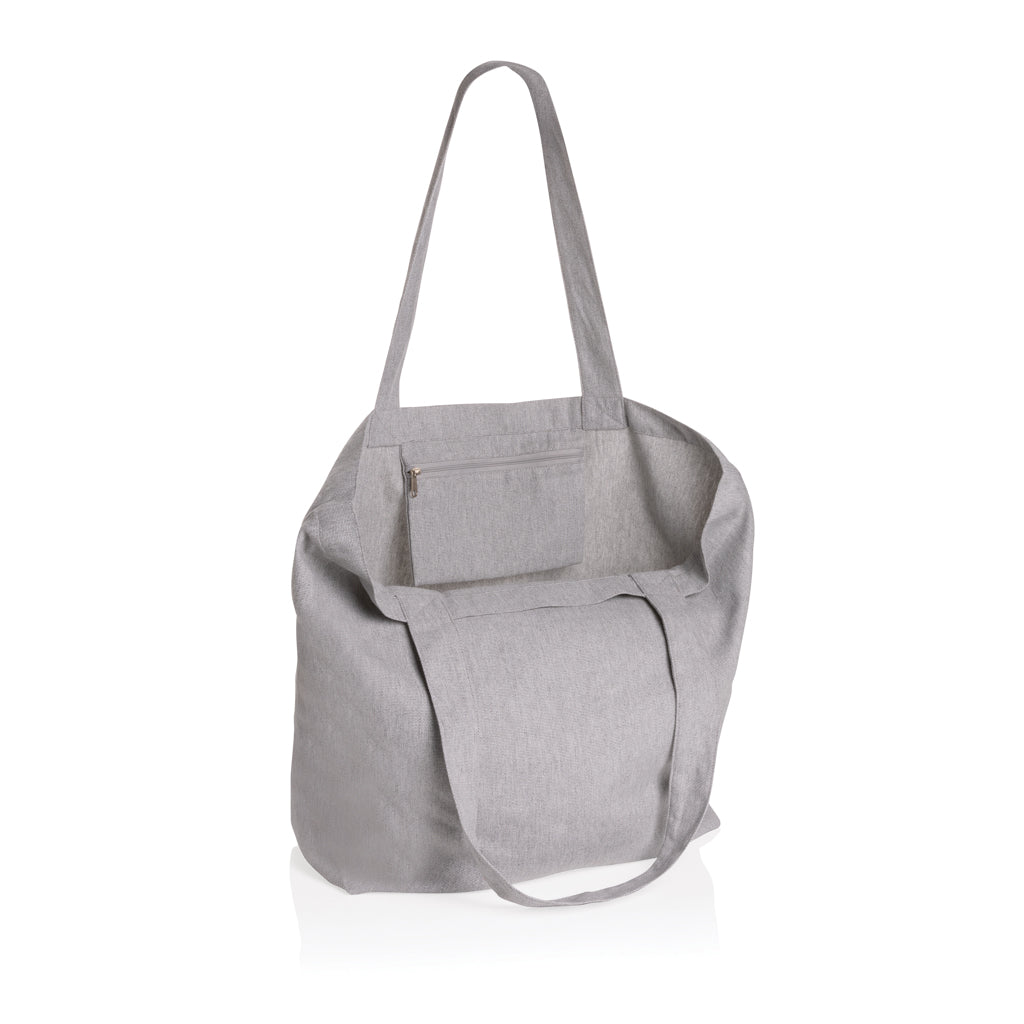 Impact Aware™ 240g/m² rcCanvas Shopper + Tasche, ungefärbt – grau