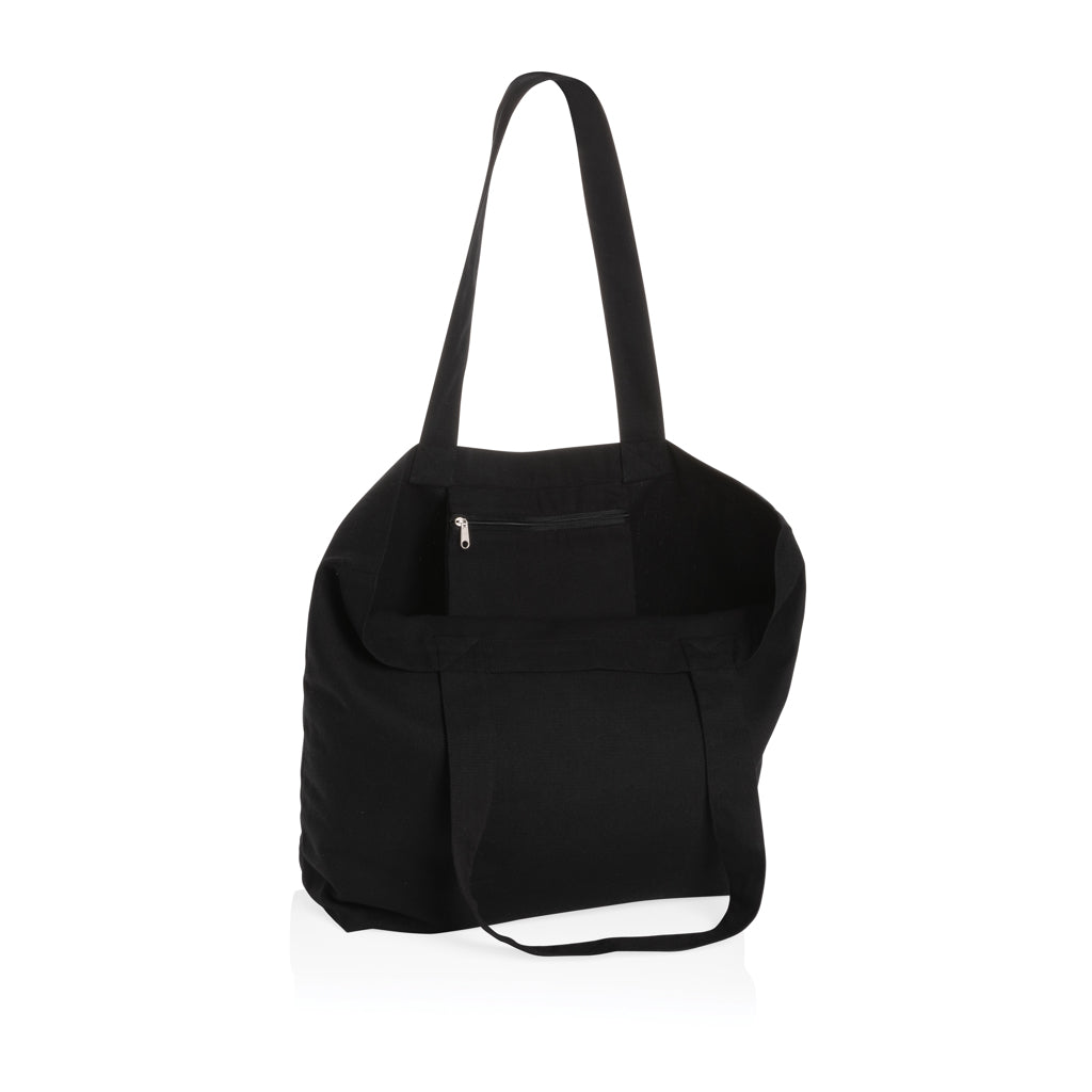Impact Aware™ 240g/m² rcCanvas Shopper + Tasche, ungefärbt – schwarz