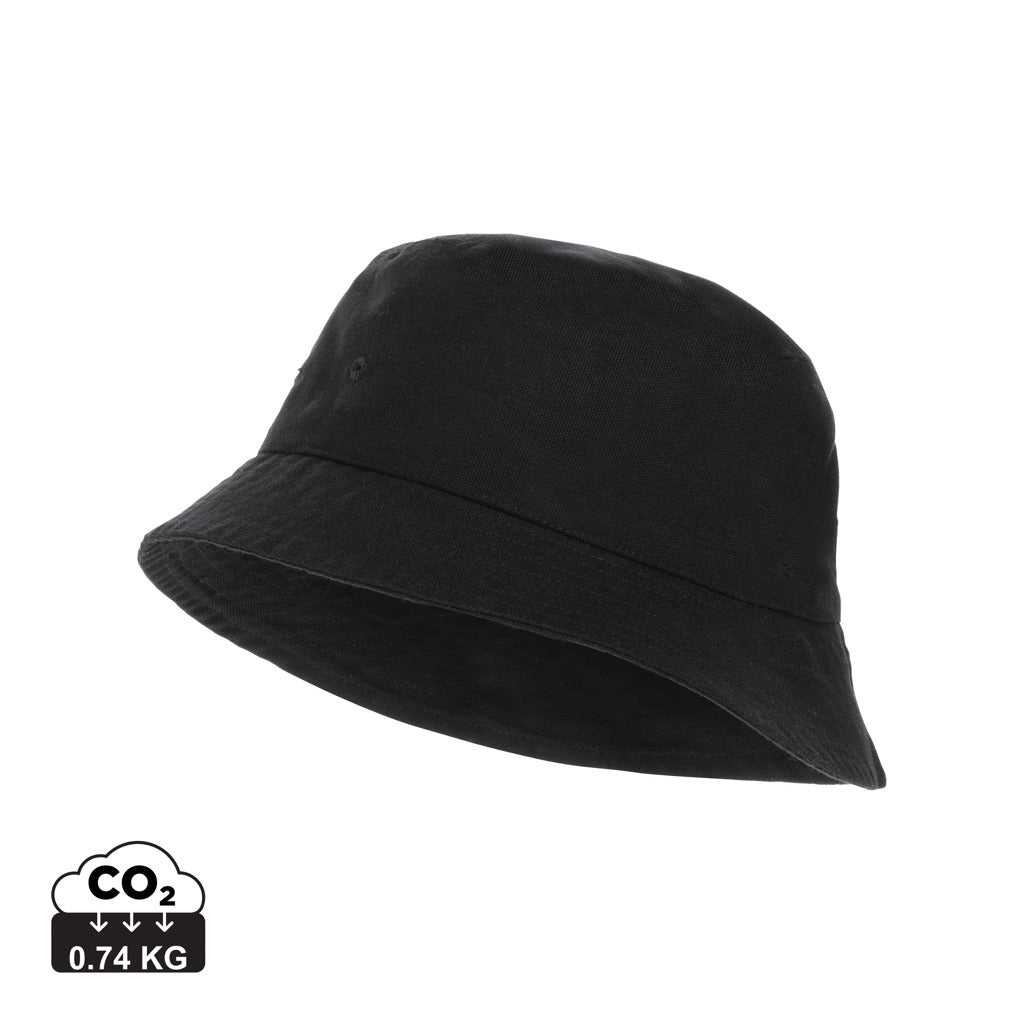 Impact AWARE™ 285g/m² ungefärbter rCanvas-OneSize-Fischerhut – schwarz