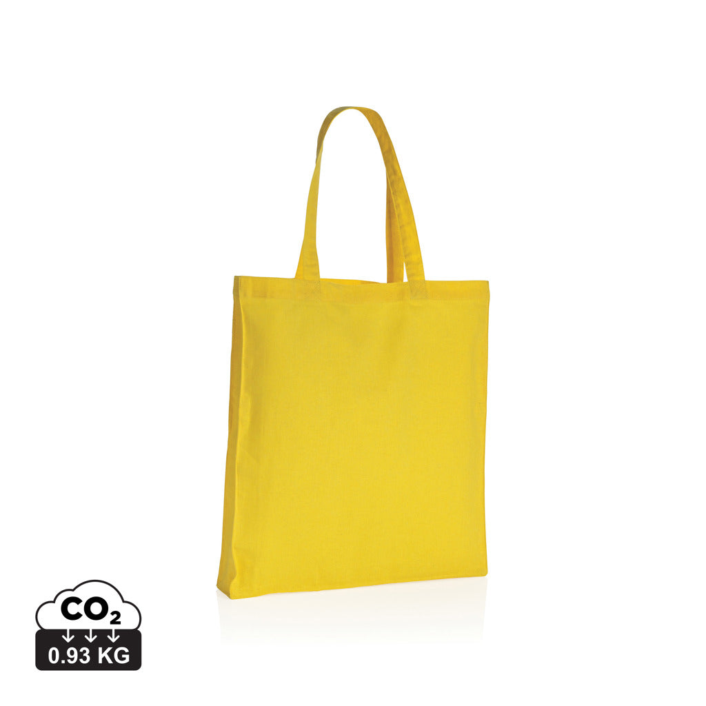 Impact AWARE™ recycelte Baumwolltasche 145gr mit Boden – gelb