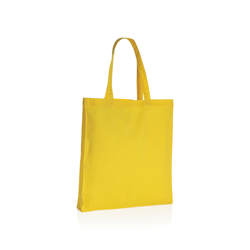 Impact AWARE™ recycelte Baumwolltasche 145gr mit Boden – gelb