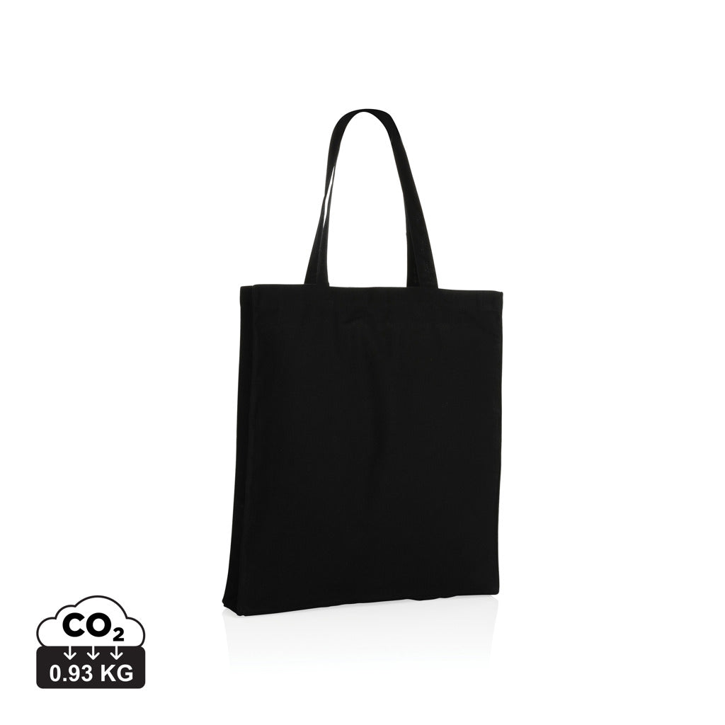 Impact AWARE™ recycelte Baumwolltasche 145gr mit Boden – schwarz