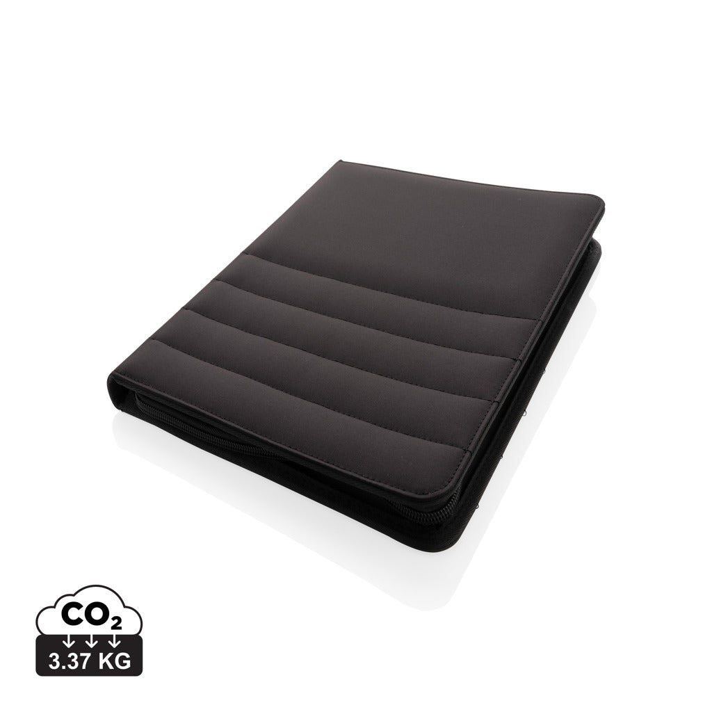 Impact AWARE™ RPET A4 Portfolio mit Reißverschluss – schwarz