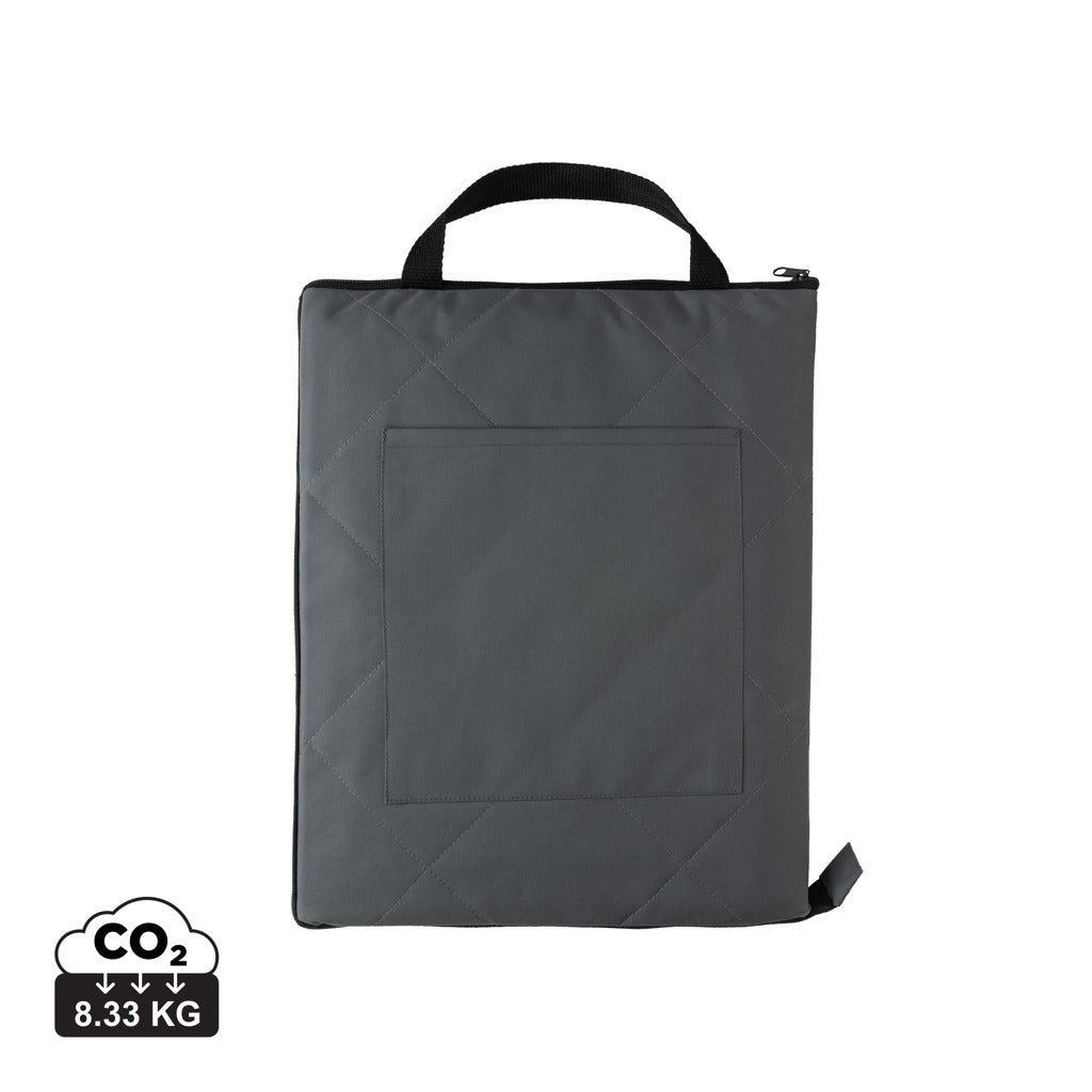 Impact Aware™ RPET faltbare, gesteppte Picknickdecke – anthrazit