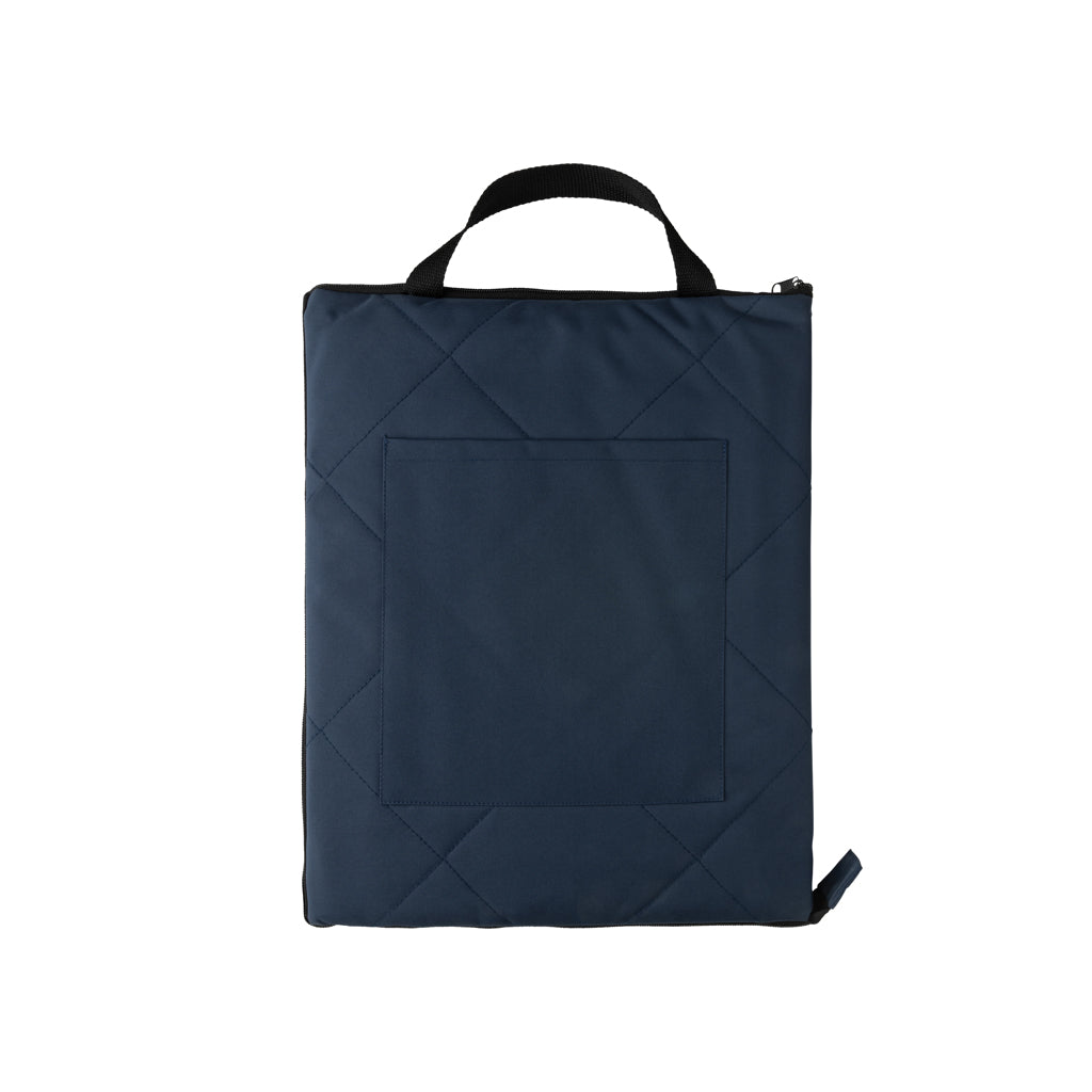 Impact Aware™ RPET faltbare, gesteppte Picknickdecke – navy blau