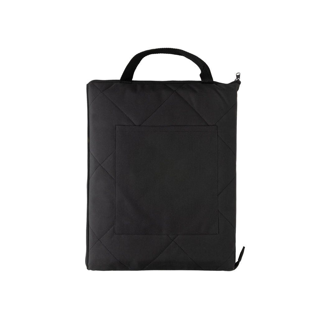 Impact Aware™ RPET faltbare, gesteppte Picknickdecke – schwarz