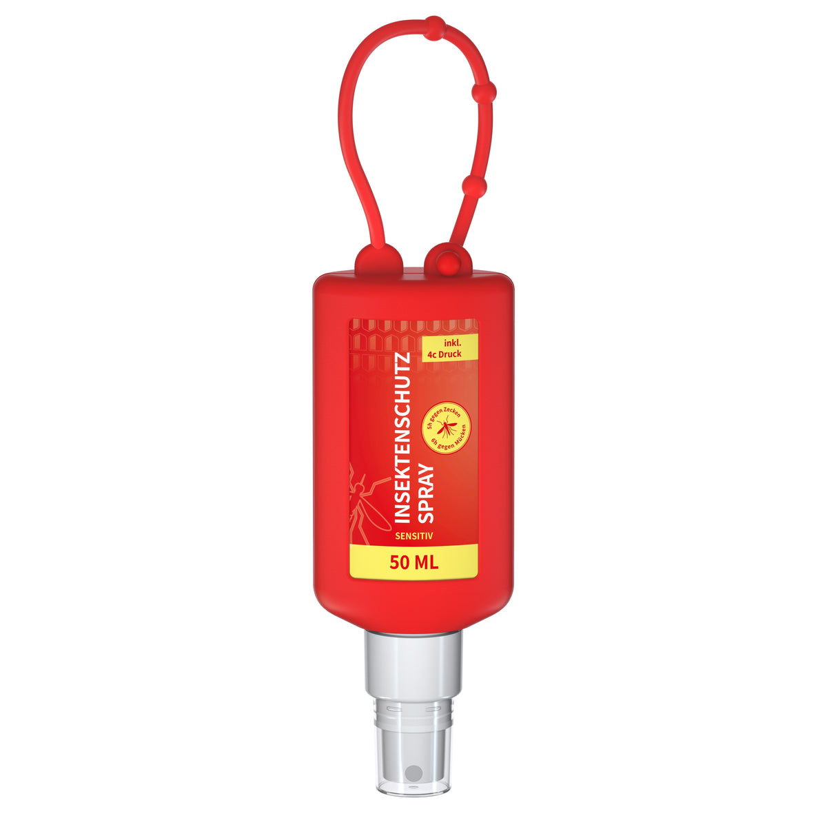 Insektenschutzspray 50 ml Anhängeflasche mit Silikonhülle