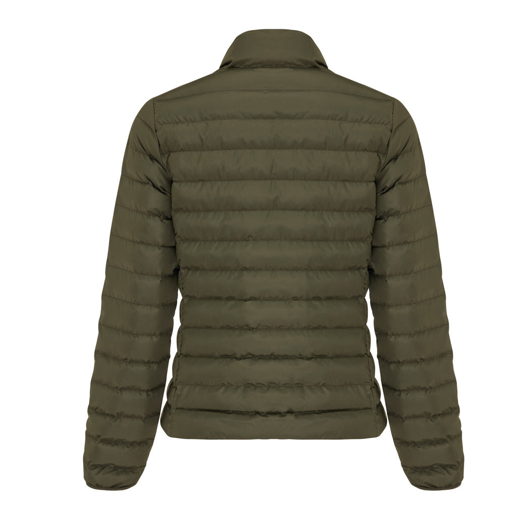 IQONIQ Maiko Damen Steppjacke aus recyceltem Polyester – khaki
