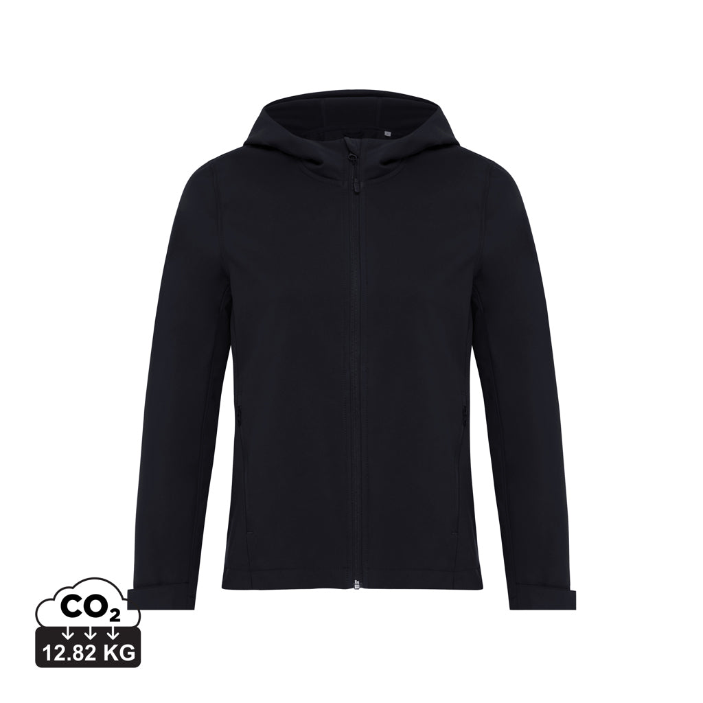 IQONIQ Makalu Damen Softshelljacke aus recyceltem Polyester – schwarz