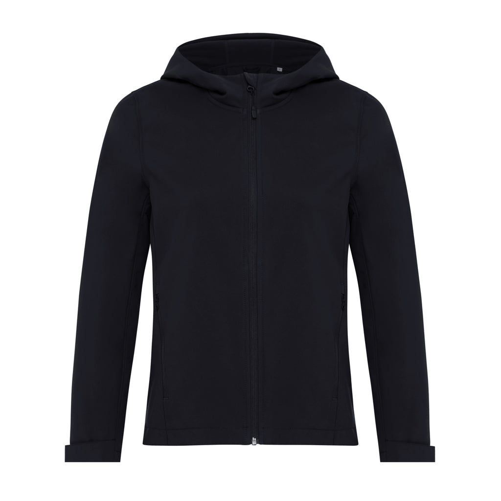 IQONIQ Makalu Damen Softshelljacke aus recyceltem Polyester – schwarz
