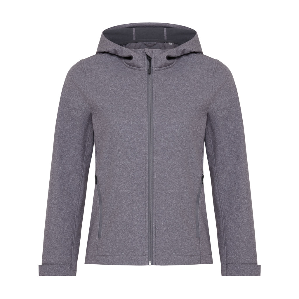 IQONIQ Makalu Damen Softshelljacke aus recyceltem Polyester – vulcano heather grey