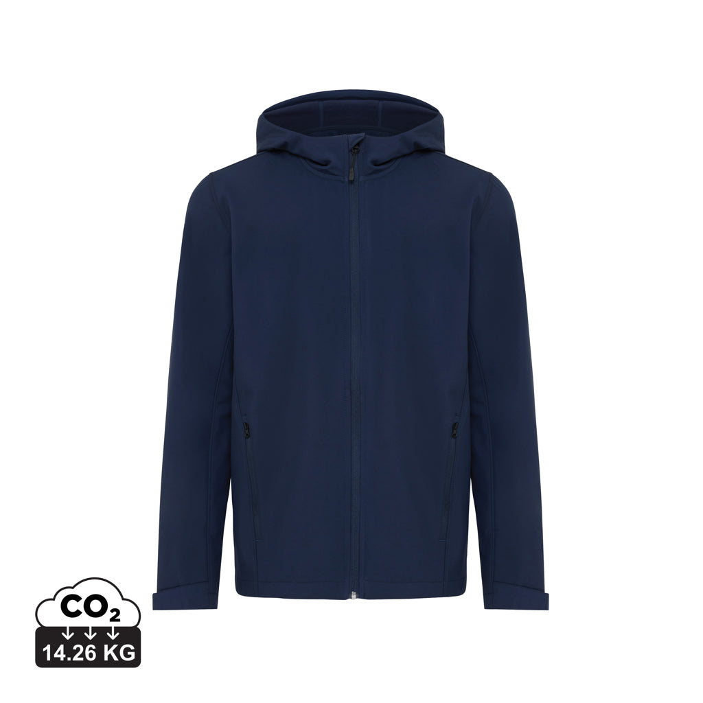IQONIQ Makalu Herren Softshelljacke aus recyceltem Polyester – navy blau