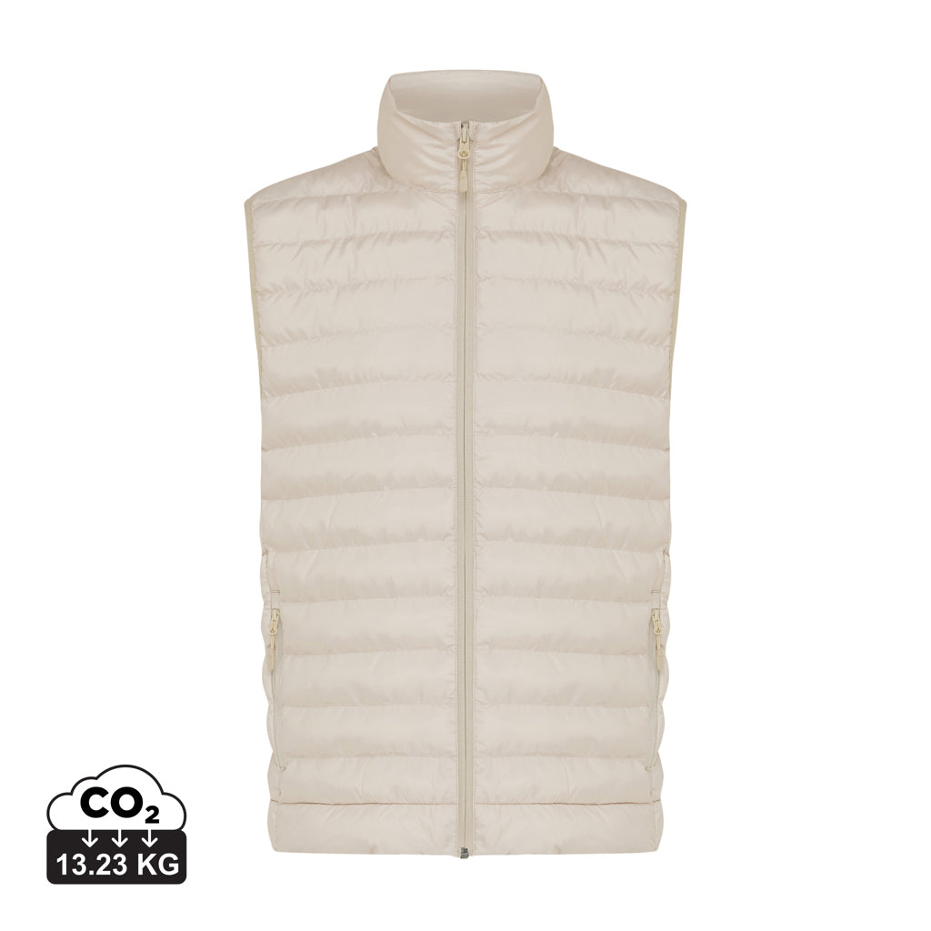 IQONIQ Meru Herren Bodywarmer aus recyceltem Polyester – beige