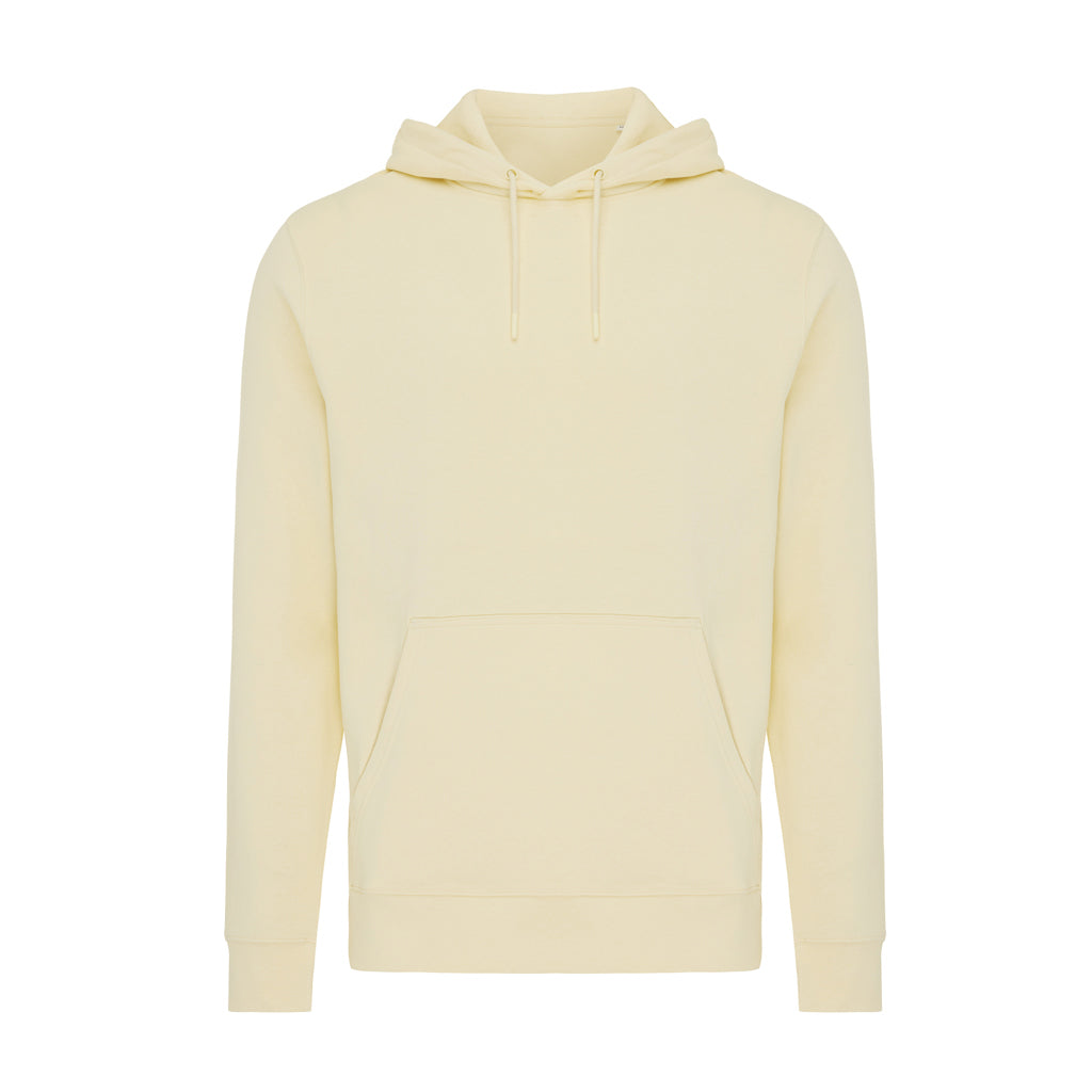 IQONIQ Rila Lightweight Hoodie aus recycelter Baumwolle – cream yellow