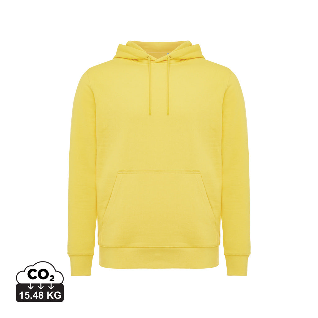 IQONIQ Rila Lightweight Hoodie aus recycelter Baumwolle – gelb