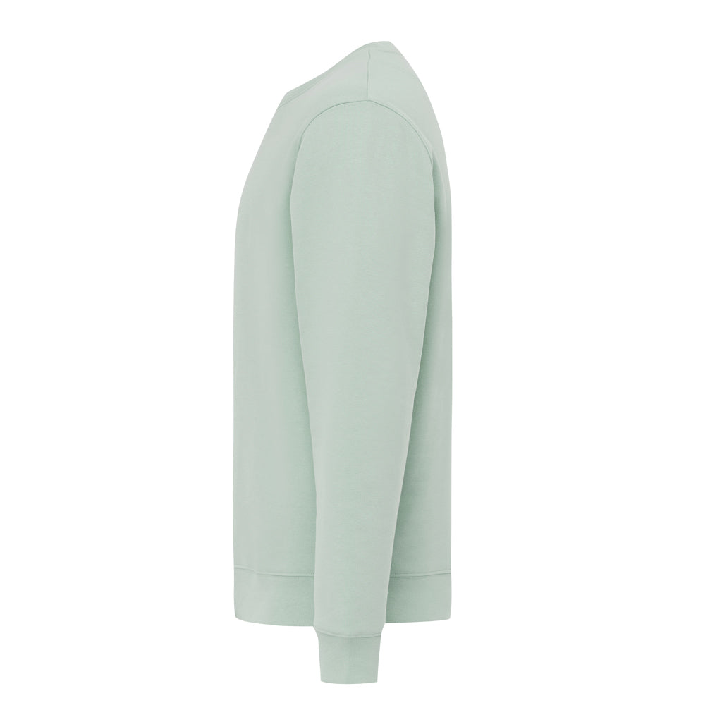 IQONIQ Torla Rundhals-Pullover aus recycelter Baumwolle – Iceberg green