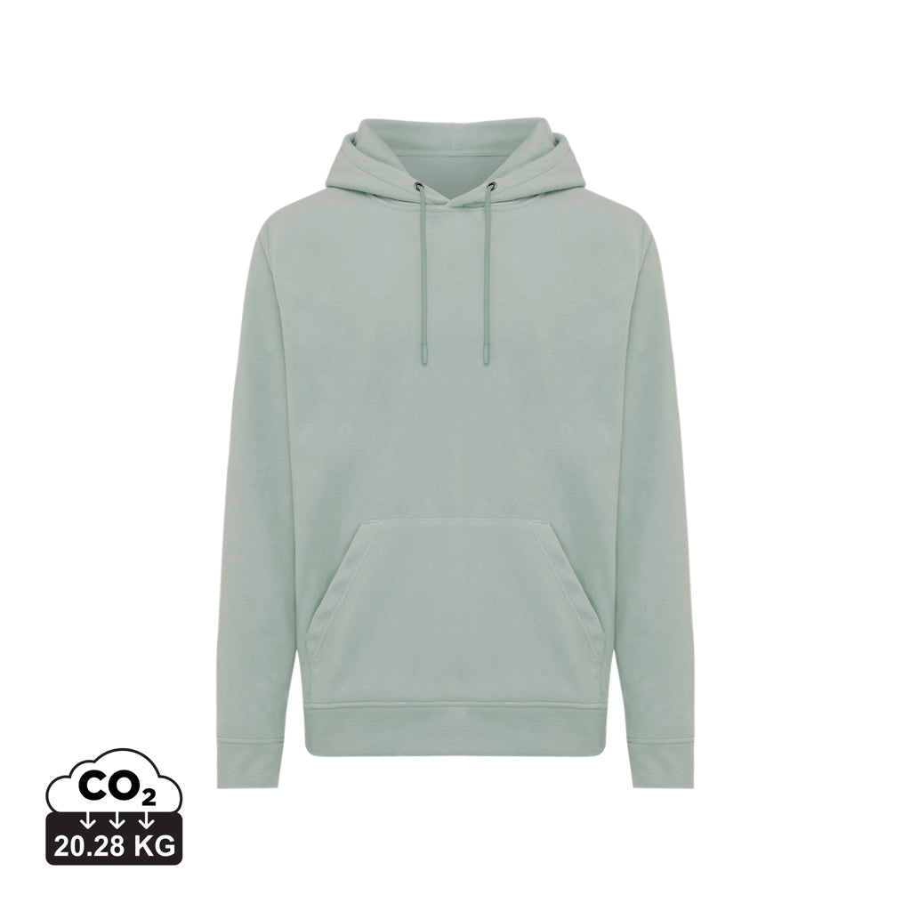 IQONIQ Trivor Mikrofleece-Kapuzen-Pulli aus recyc. Polyester – Iceberg green