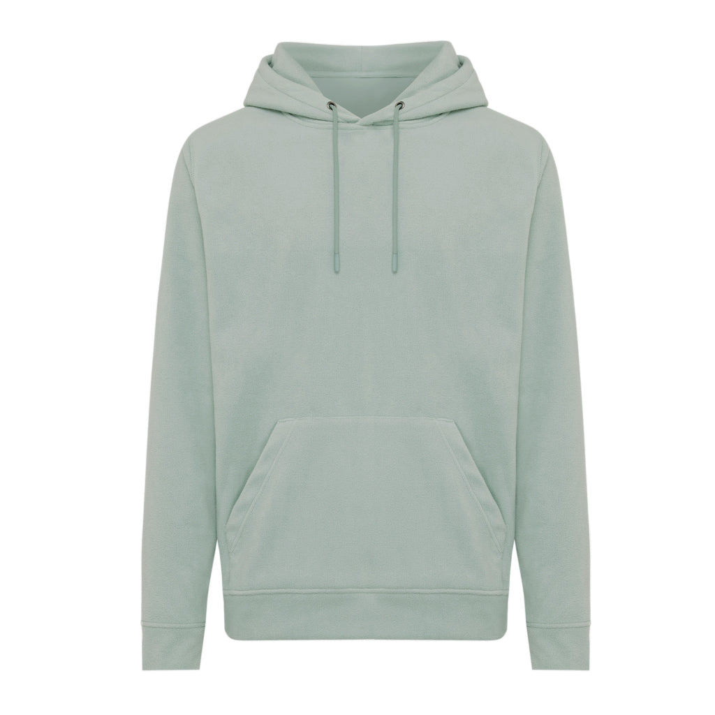 IQONIQ Trivor Mikrofleece-Kapuzen-Pulli aus recyc. Polyester – Iceberg green