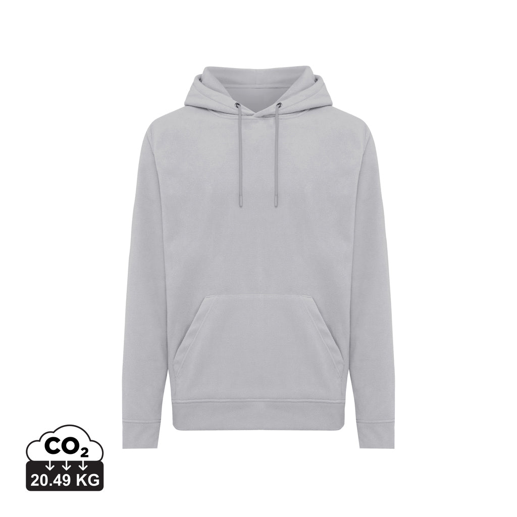 IQONIQ Trivor Mikrofleece-Kapuzen-Pulli aus recyc. Polyester – storm grey