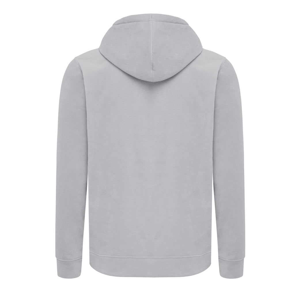 IQONIQ Trivor Mikrofleece-Kapuzen-Pulli aus recyc. Polyester – storm grey