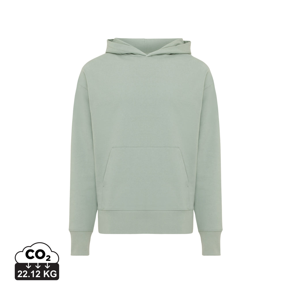 IQONIQ Yoho Relax-Hoodie aus recycelter Baumwolle – Iceberg green