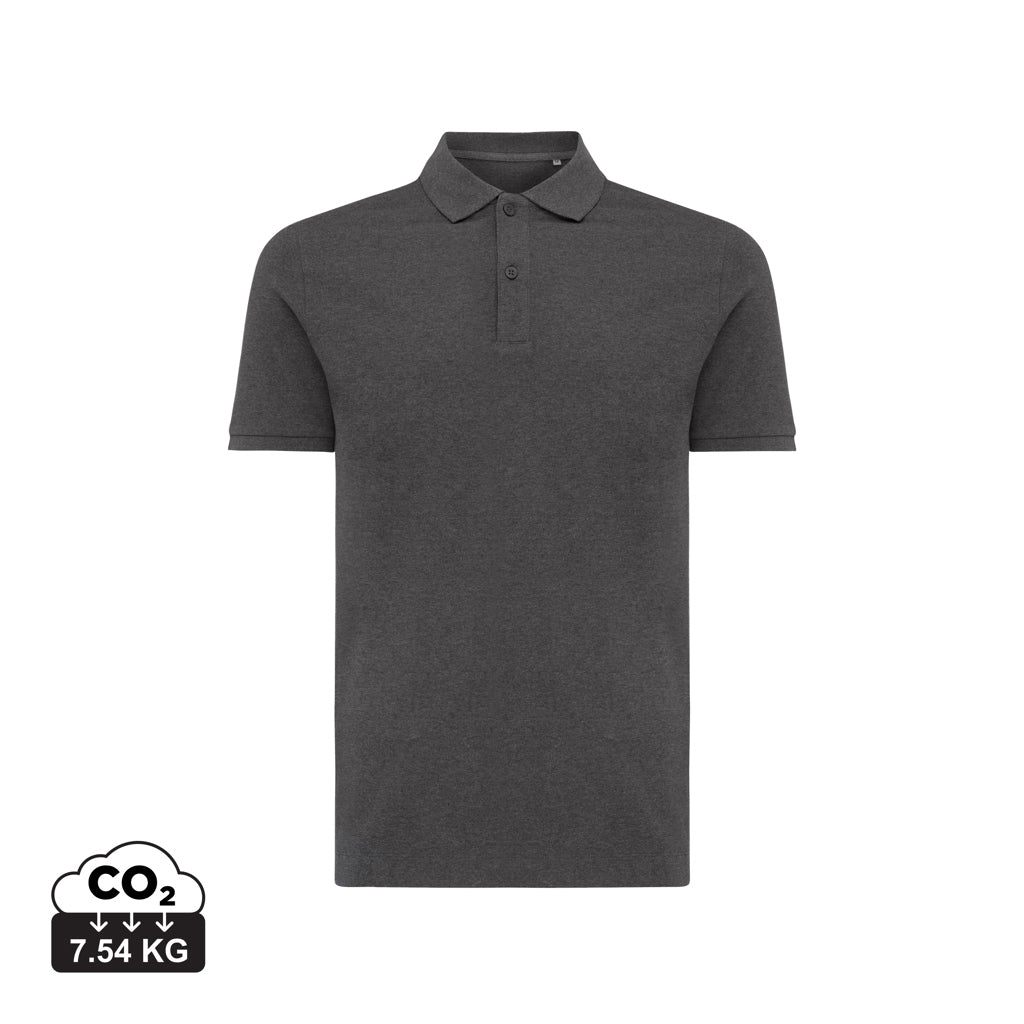 IQONIQ Yosemite Piqué-Poloshirt aus recycelter Baumwolle – heather anthracite
