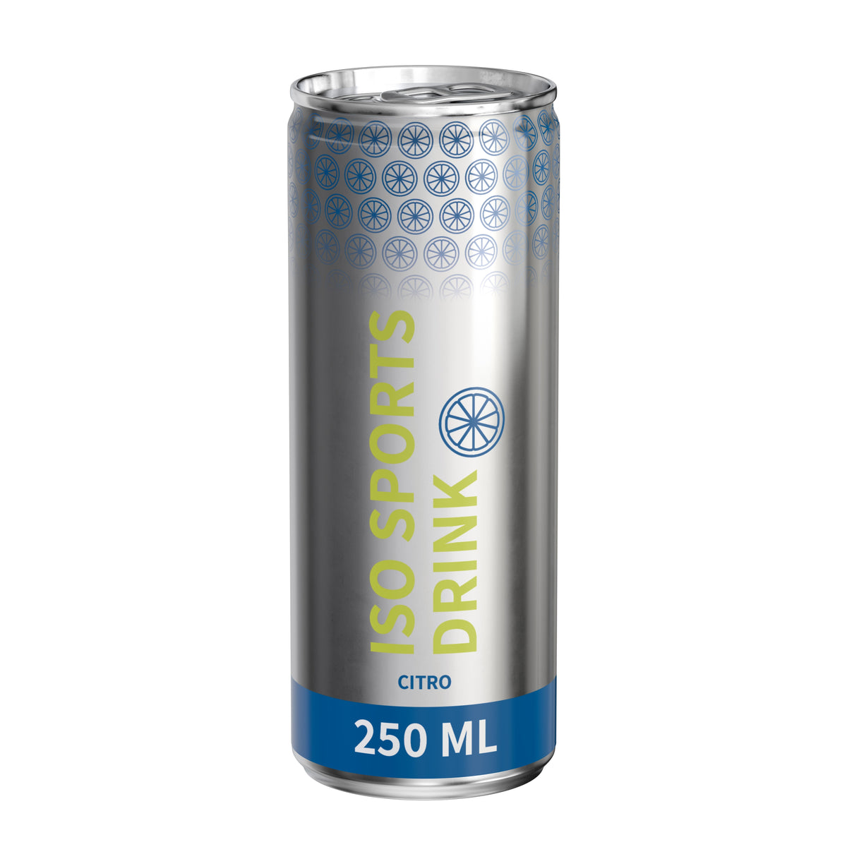 Iso Drink Citro 250 ml Dose mit Fullbody Etikett – transparent glänzend