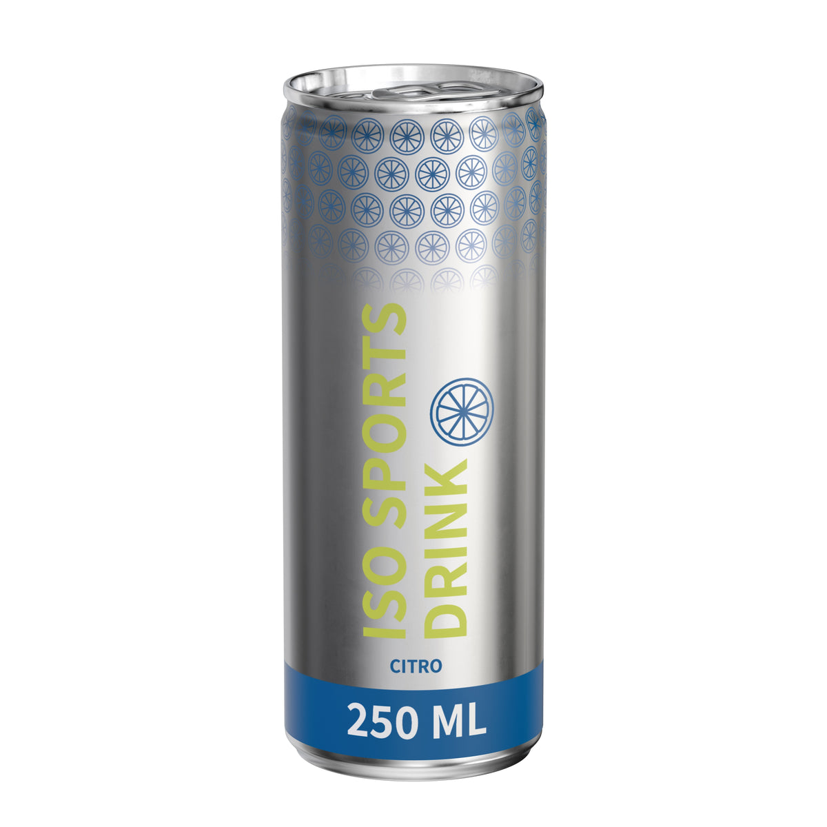 Iso Drink Citro 250 ml Dose mit Fullbody Etikett – transparent matt