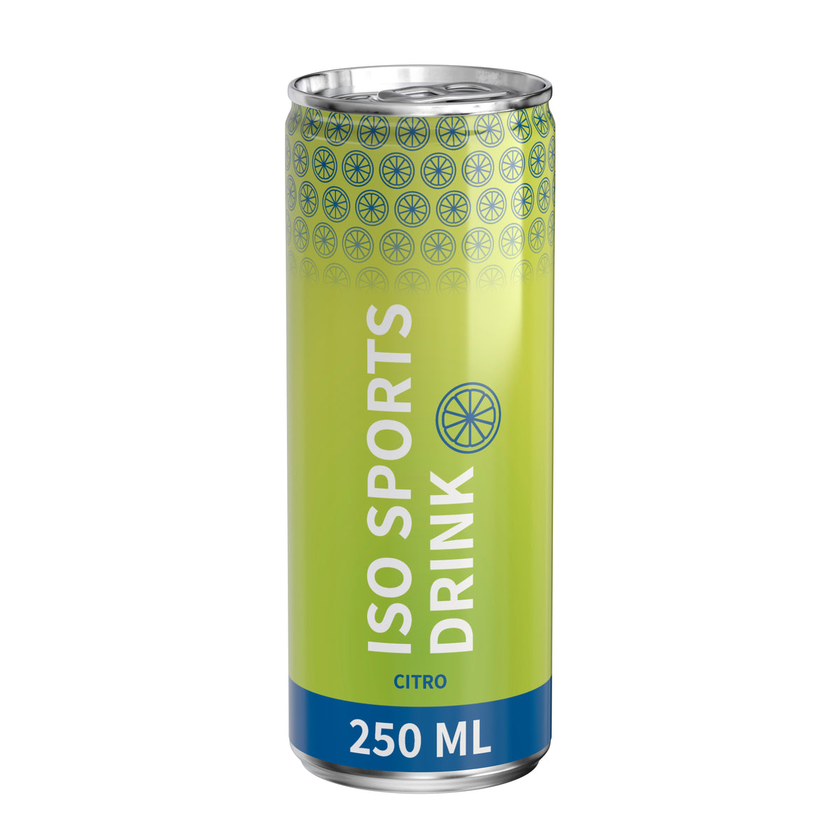 Iso Drink Citro 250 ml Dose mit Fullbody Etikett – weiß glänzend